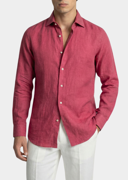 Portofino Coastal Shirt - Pink | Vallentty