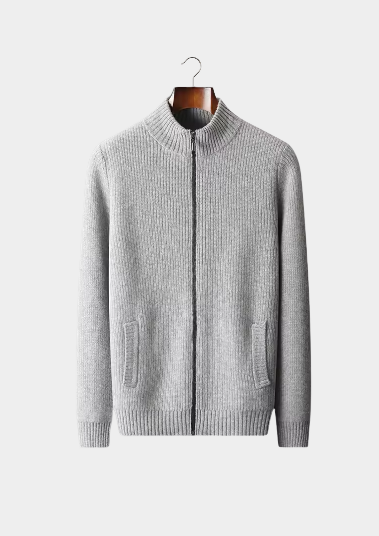 Pure Extra-Fine Merino Wool Ribbed Cardigan | Vallentty