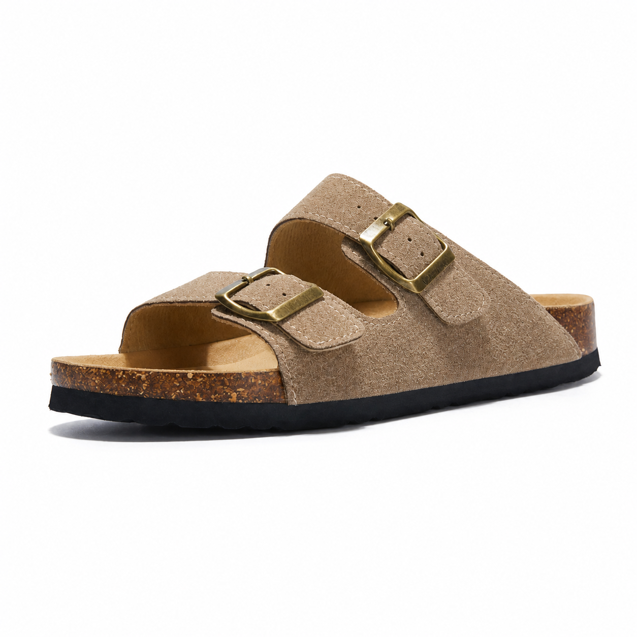 Maibulun Suede Arizona Sandals - Sand | Vallentty