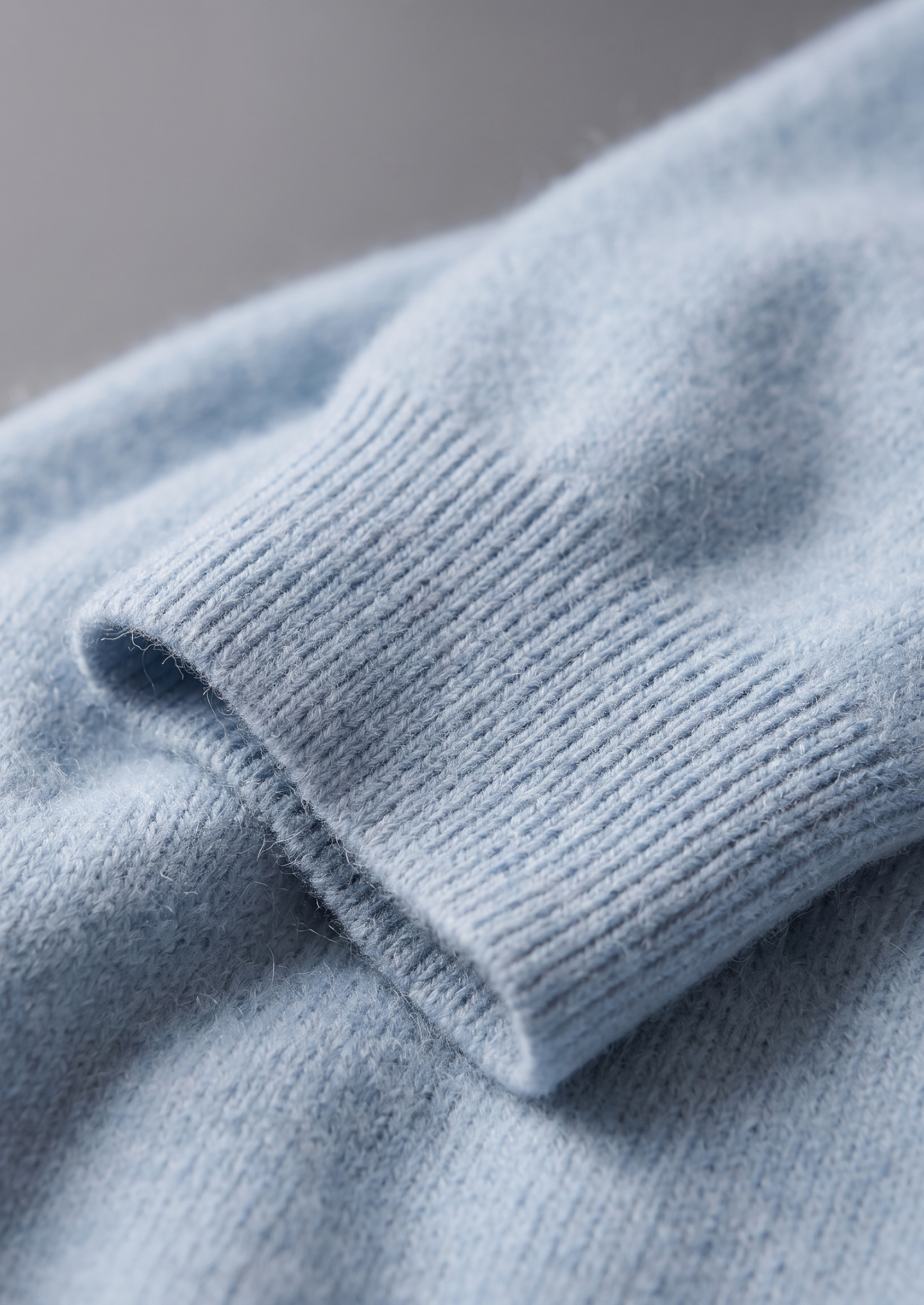 Pure Extra-Fine Merino Wool Light Blue Luzzo Set | Vallentty
