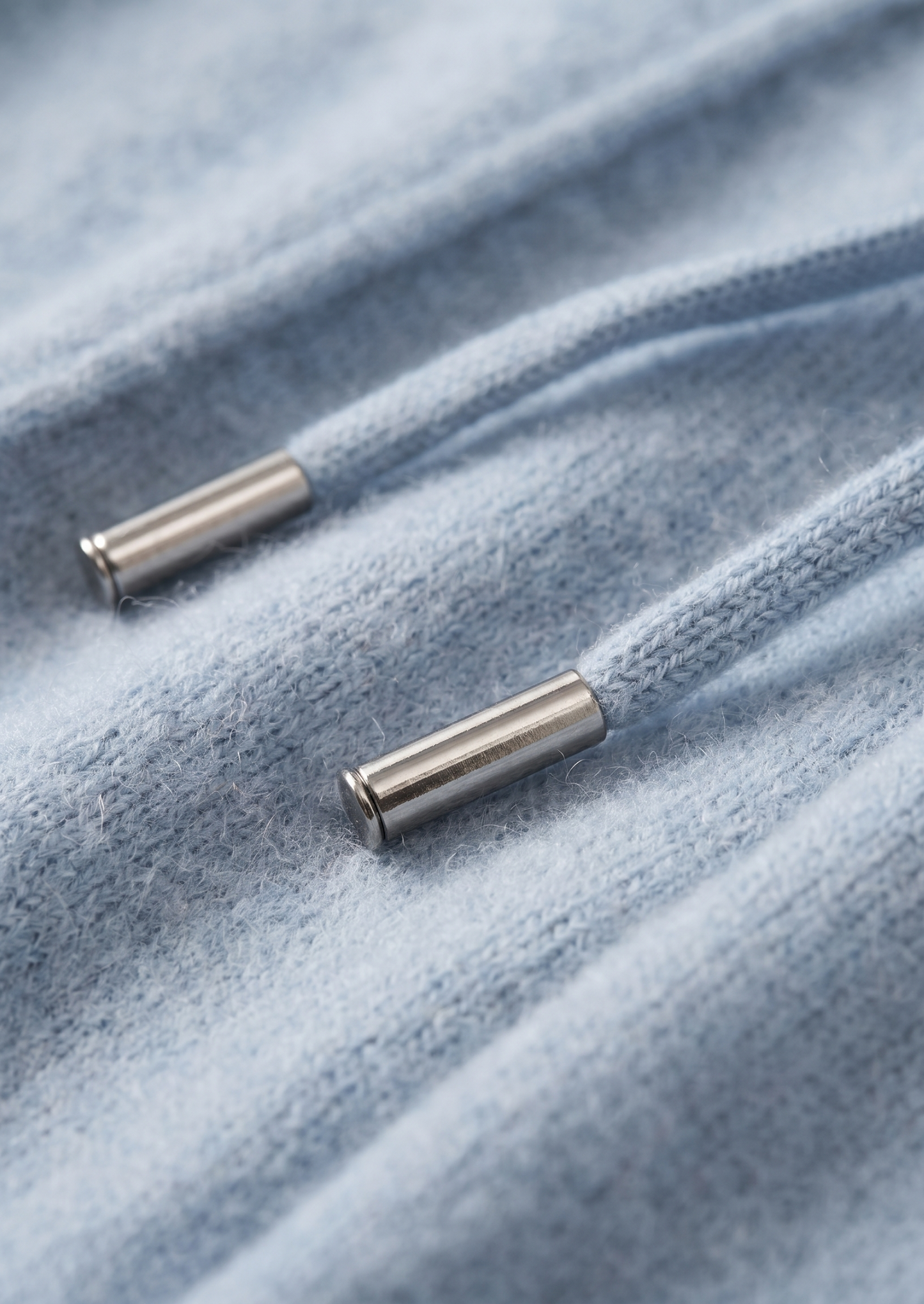 Pure Extra-Fine Merino Wool Light Blue Luzzo Set | Vallentty