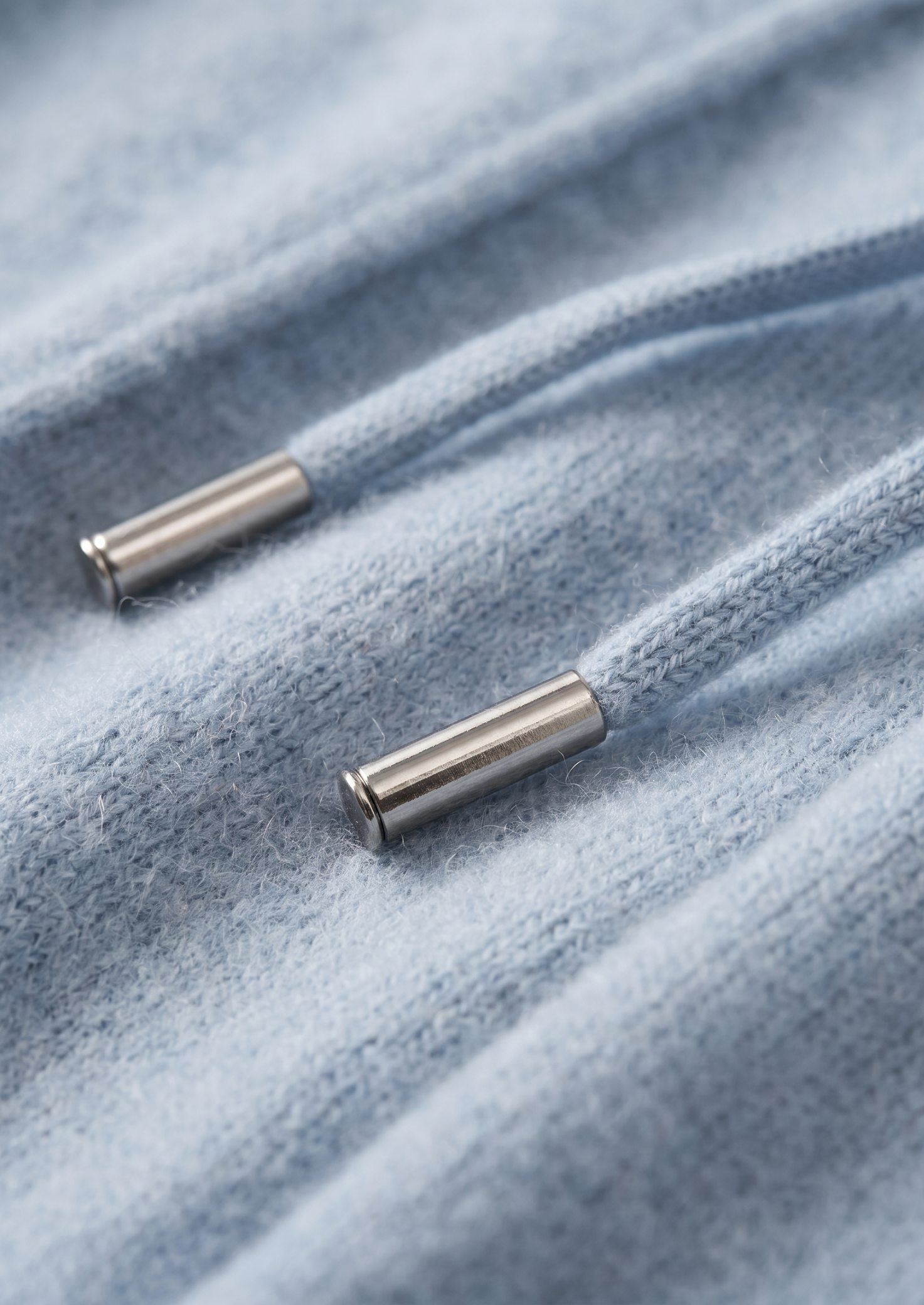 Pure Extra-Fine Merino Wool Light Blue Luzzo Set | Vallentty