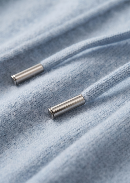 Pure Extra-Fine Merino Wool Light Blue Luzzo Set | Vallentty