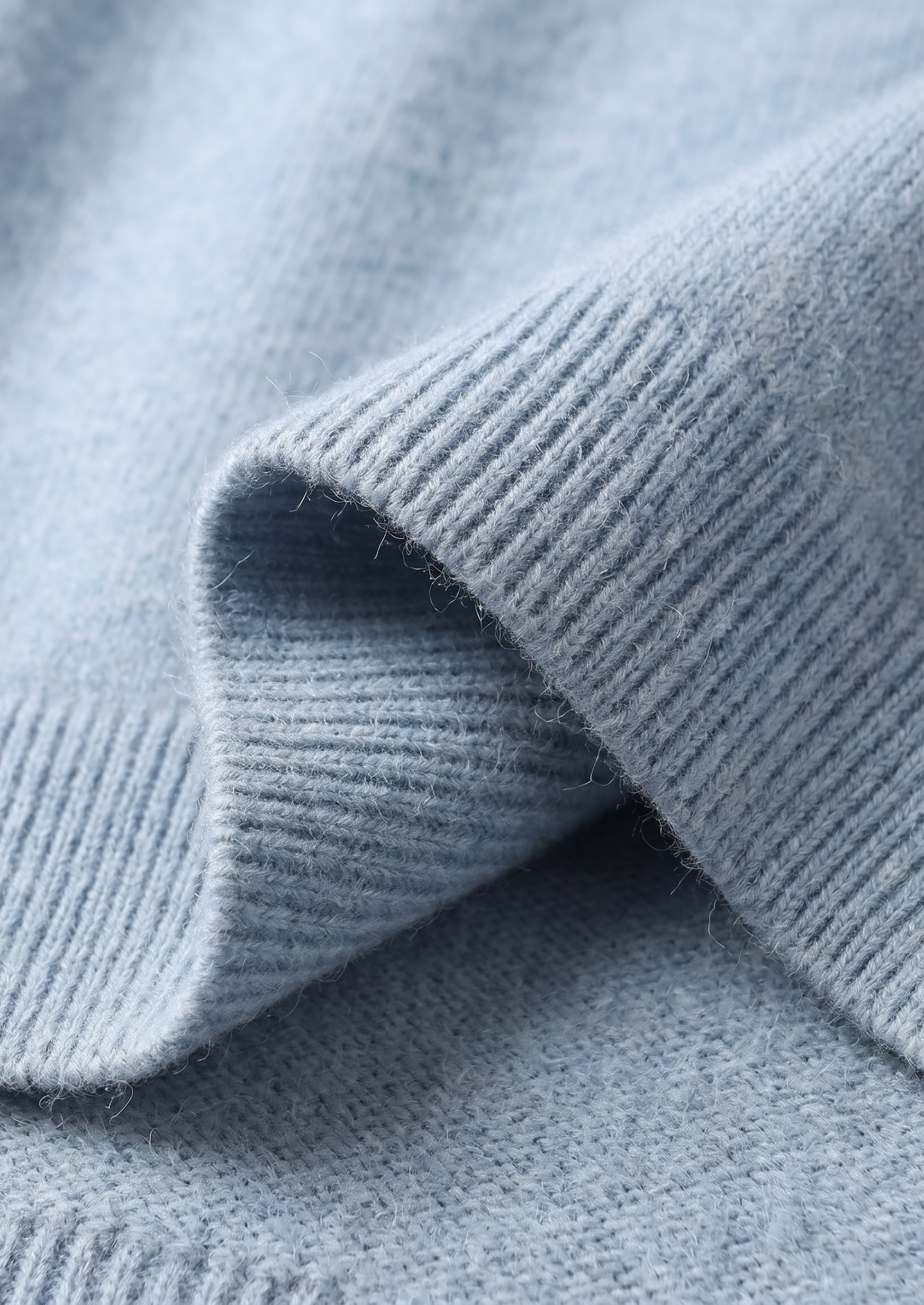 Pure Extra-Fine Merino Wool Light Blue Luzzo Set | Vallentty