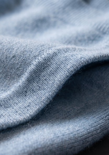 Pure Extra-Fine Merino Wool Light Blue Luzzo Set | Vallentty