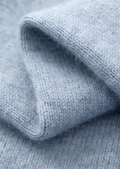 Pure Extra-Fine Merino Wool Light Blue Luzzo Set | Vallentty