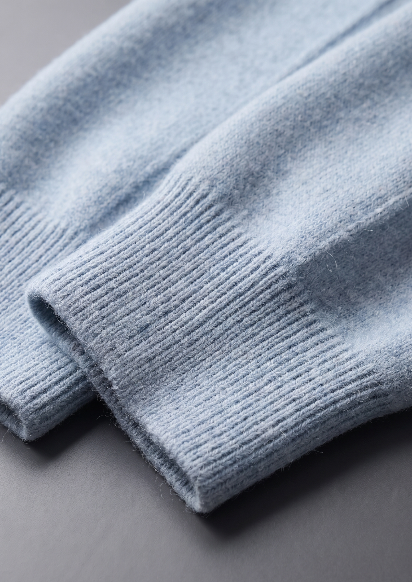 Pure Extra-Fine Merino Wool Light Blue Luzzo Set | Vallentty