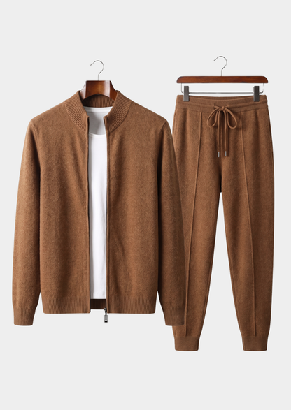 Pure Extra-Fine Merino Wool Caramel Luzzo Set | Vallentty