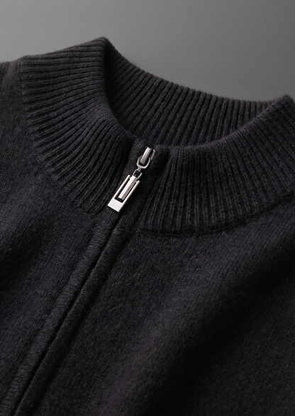 Pure Extra-Fine Merino Wool Black Luzzo Set | Vallentty