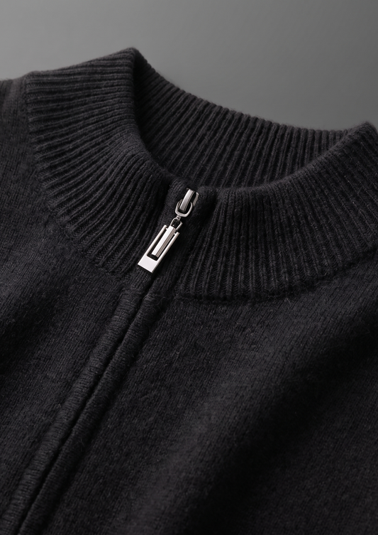 Pure Extra-Fine Merino Wool Black Luzzo Set | Vallentty