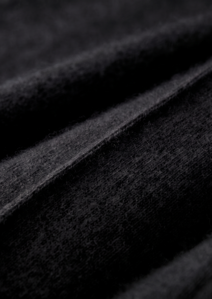 Pure Extra-Fine Merino Wool Black Luzzo Set | Vallentty