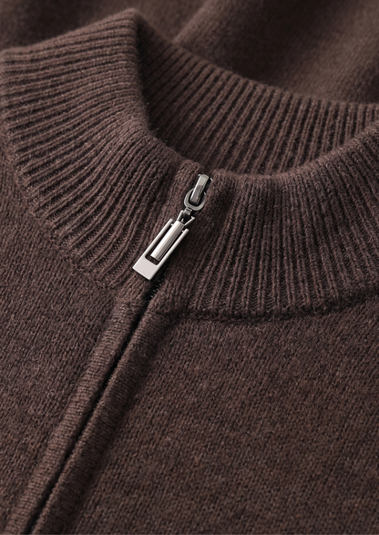 Pure Extra-Fine Merino Wool Dark Brown Luzzo Set | Vallentty