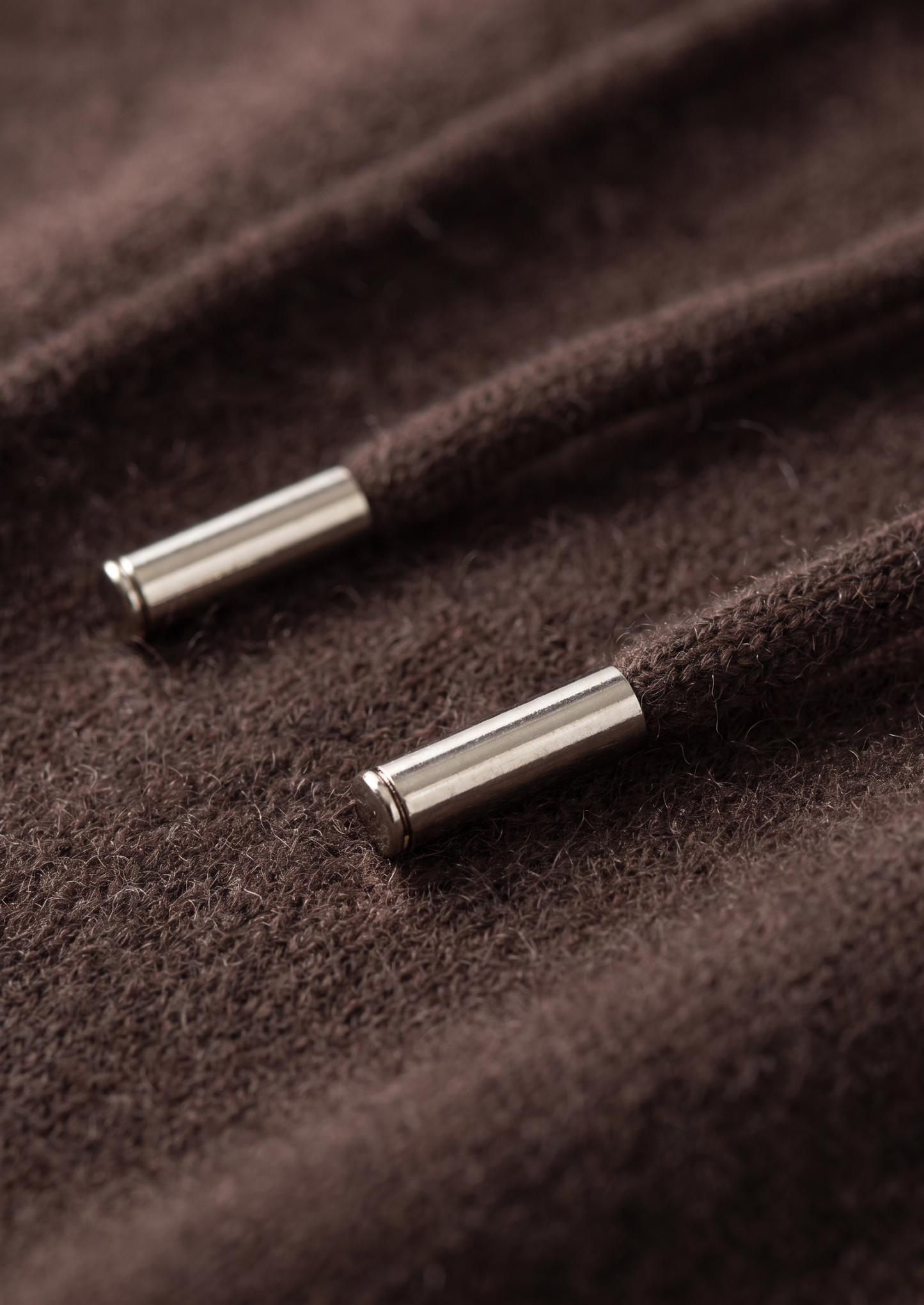 Pure Extra-Fine Merino Wool Dark Brown Luzzo Set | Vallentty