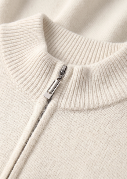 Pure Extra-Fine Merino Wool Cream White Luzzo Set | Vallentty