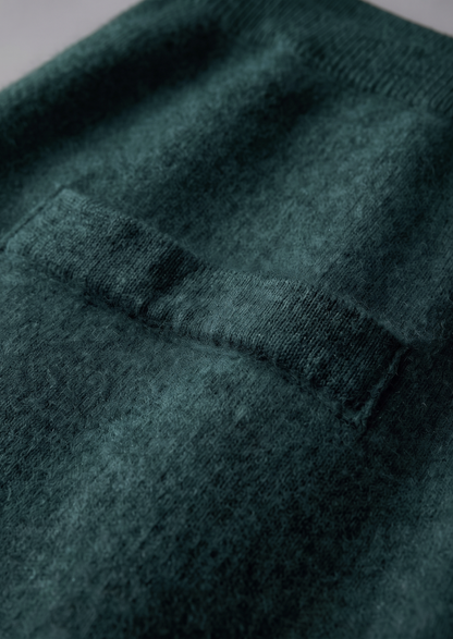 Pure Extra-Fine Merino Wool Sea Green Luzzo Set | Vallentty