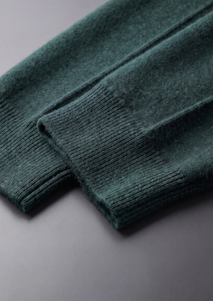 Pure Extra-Fine Merino Wool Sea Green Luzzo Set | Vallentty