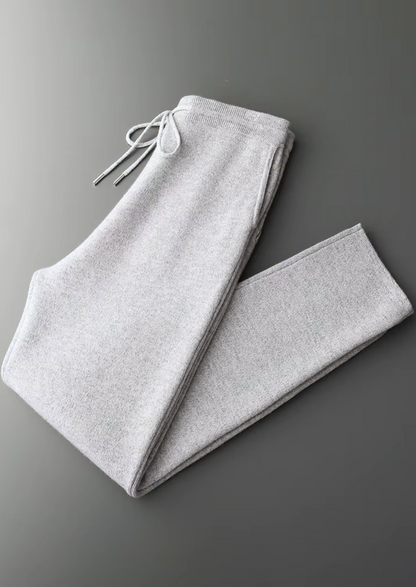 Pure Extra-Fine Merino Wool Light Gray Savro Set | Vallentty