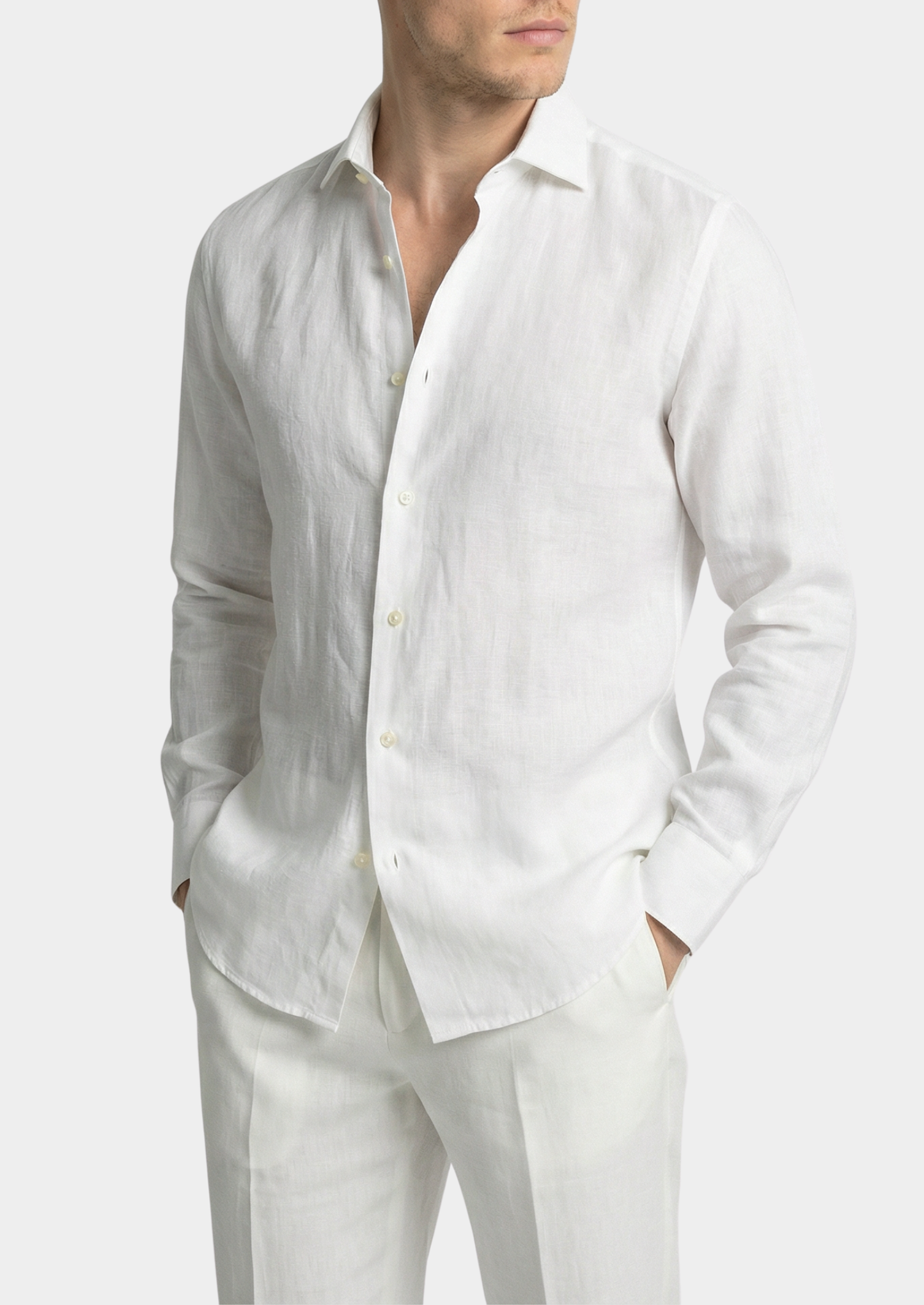 Portofino Coastal Shirt - White | Vallentty